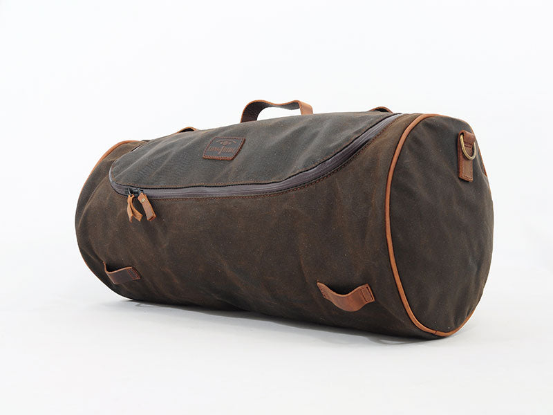 Khaki 32.5L Waxed Canvas Roll Bag By Longride CUS141WKHA Fast Bike