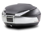 SHAD SH48 Top Box Black / Titanium inc Backrest And Carbon Cover