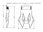 Touring Screen With Extender for Suzuki V-Strom 1050 (20-24) By Puig