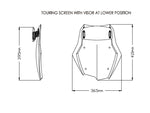 Touring Screen With Extender for BMW F850 GS (18-23) By Puig