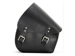 Black 11.6L Leather Swing Arm Bag By Longride CUS277