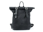 Black Waxed Canvas Backpack By Longride CUS4055WBLA