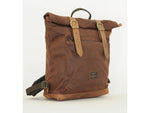 Brown Waxed Canvas Backpack By Longride CUS4055WBRO