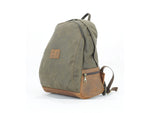 Khaki Waxed Canvas Backpack By Longride CUS4515WKHA