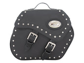 Black 21L Studded Iparex Saddlebags By Longride HC146A