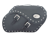 Black 34L Studded Iparex Saddlebags By Longride HC147A