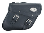 Black 24L Leather Saddlebags By Longride HCL137
