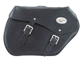 Black 44L Leather Saddlebags By Longride HCL150