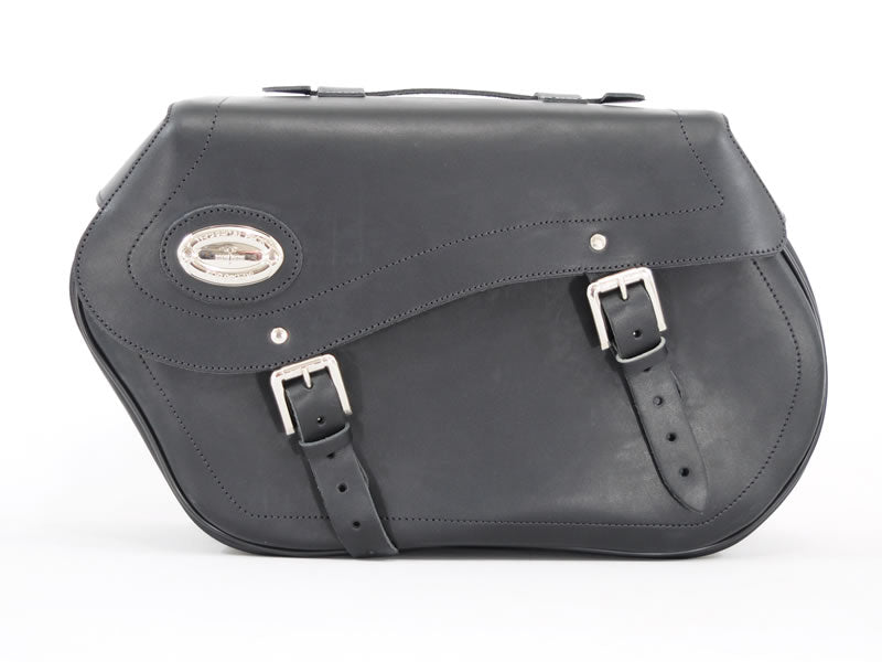 Black leather saddlebags hot sale