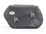 Black 43L Leather Saddlebags By Longride HCL153