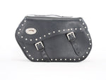 Black 43L Studded Leather Saddlebags By Longride HCL153A
