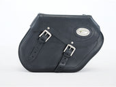 Black 38L Leather Saddlebags By Longride HCL154