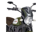 Retrovision Black Semi Fairing And Screen for Ducati Scrambler Full Throttle (15-20) By Puig