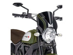 Retrovision Black Semi Fairing And Screen for Ducati Scrambler 800 Icon Dark (20-22) By Puig