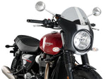 Retro Black Semi Fairing And Screen 195mm for Triumph Thruxton 1200 R (16-19) By Puig